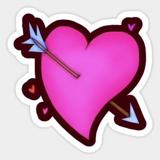 Heart with an arrow Sticker